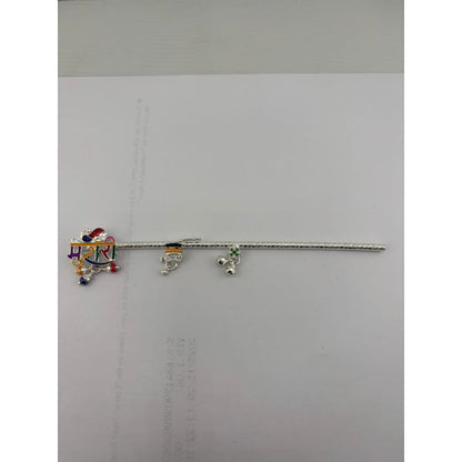 Silver Krishna Basuri / flute Pooja Piece (15cm) - Design 1