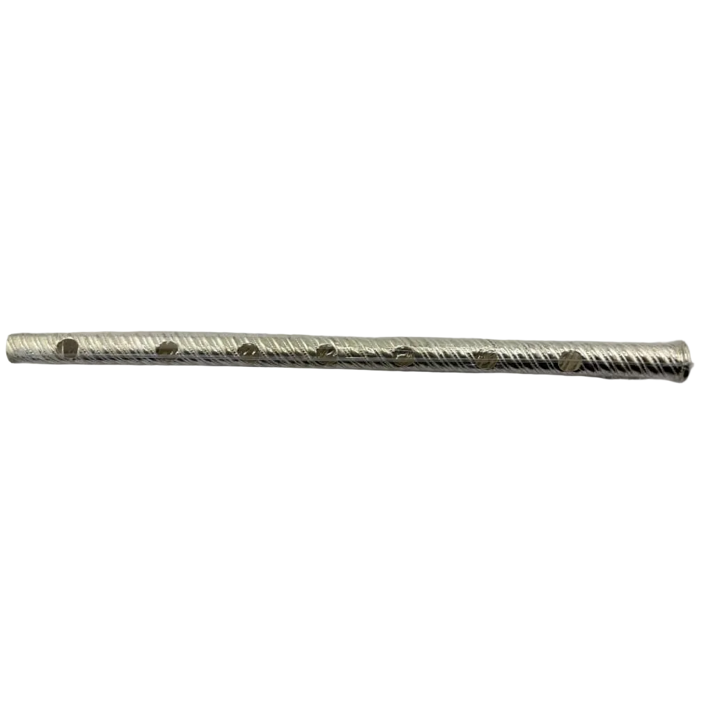 Silver Krishna Basuri / flute Pooja Piece (28cm)