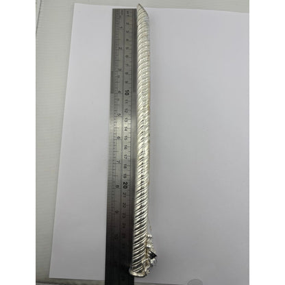 Silver Krishna Basuri / flute Pooja Piece (28cm) - Puja Item