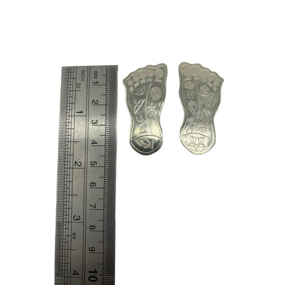 Silver Laxmi Charan Paduka Pair Pooja Piece - Puja Item
