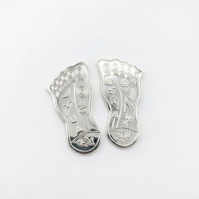 Silver Laxmi Charan Paduka Pair Pooja Piece