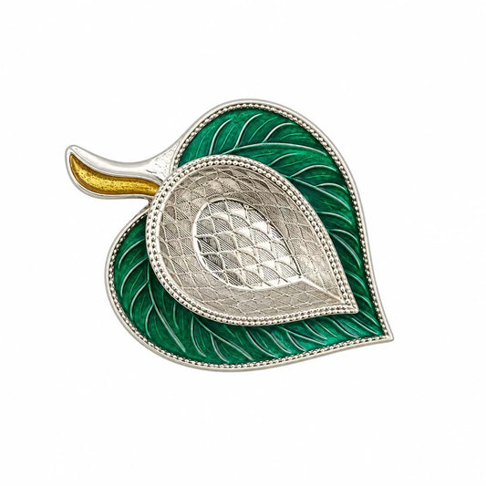 Silver Leaf-Shaped Diya 15gm – Traditional Pooja Lamp