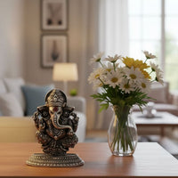Load image into Gallery viewer, Silver Lord Ganesh Idol 26gm – Spiritual Ganesh Murti for Temple Decor &amp; Festivals
