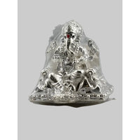 Load image into Gallery viewer, Silver Lord Ganesh Idol – Spiritual Ganesh Murti for Temple Decor &amp; Festivals
