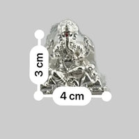 Load image into Gallery viewer, Silver Lord Ganesh Idol – Spiritual Ganesh Murti for Temple Decor &amp; Festivals
