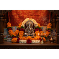 Load image into Gallery viewer, Silver Lord Ganesh – Spiritual Ganesh Murti for Temple Decor &amp; Festivals
