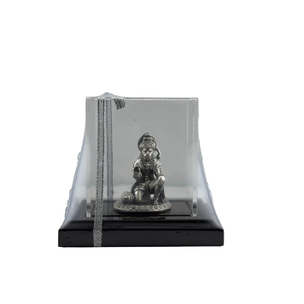 Silver Lord Hanuman Idol Design 2 80gm – Divine Bajrangbali