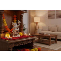 Load image into Gallery viewer, Silver Lord Hanuman Idol – Spiritual Hanuman Murti for Temple Decor &amp; Festivals

