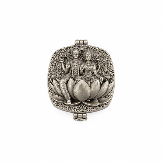 Silver Lotus Box Lakshmi Narayan Handcrafted (31.36g)