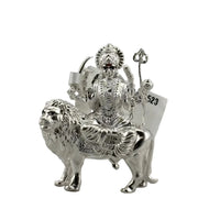 Load image into Gallery viewer, Silver Maa Durga Idol – Spiritual Durga Murti for Temple Decor &amp; Festivals
