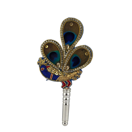 Silver Mor Pankh Gift Item – Decorative Spiritual for Home