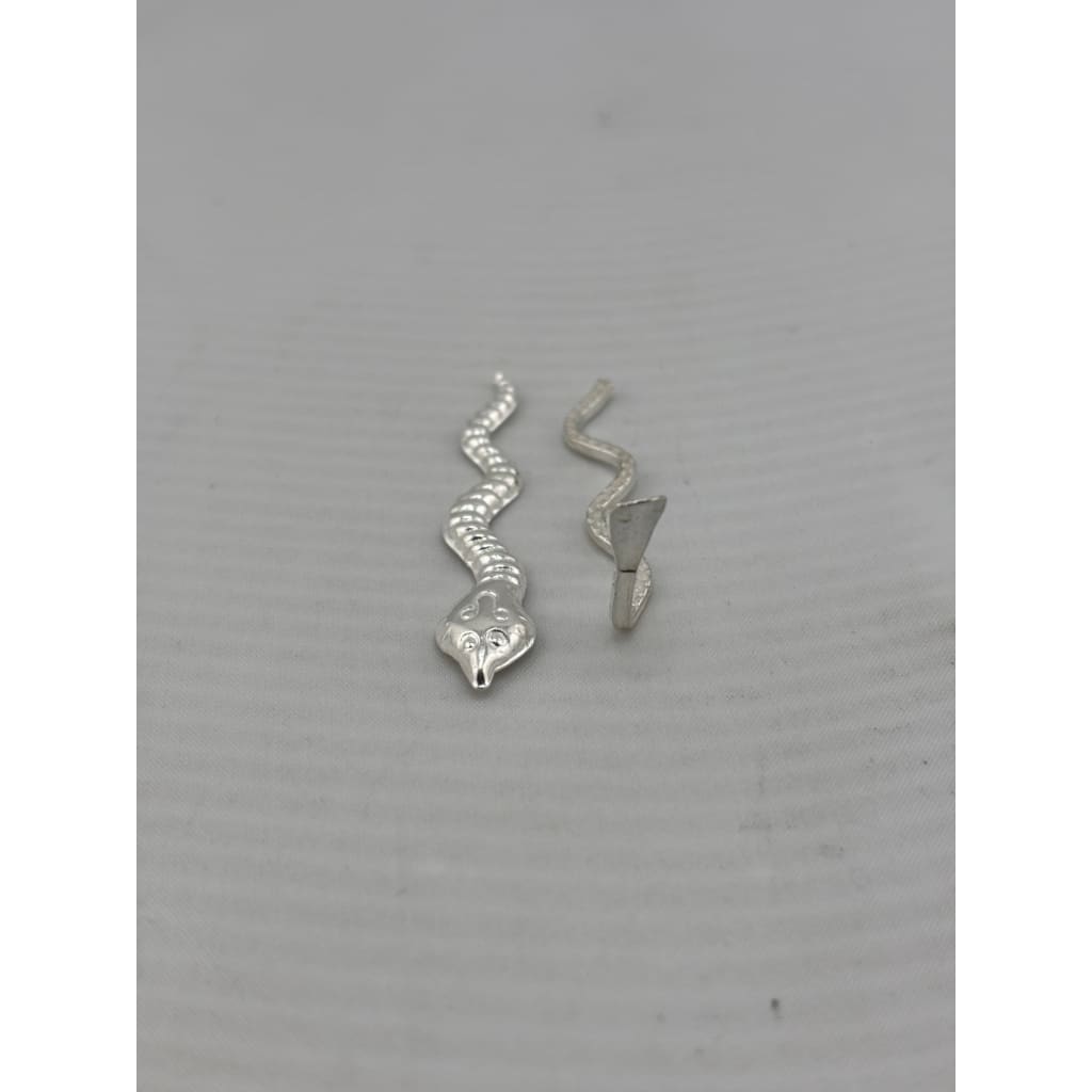 Silver Nag Nagin Snake Set of 2 Handcrafted (2g) - Puja Item