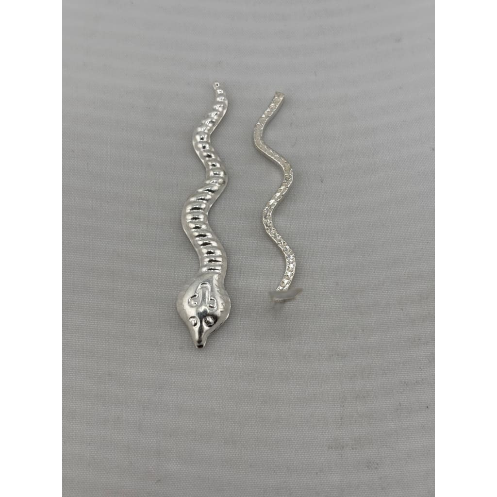Silver Nag Nagin Snake Set of 2 Handcrafted (2g) - Puja Item