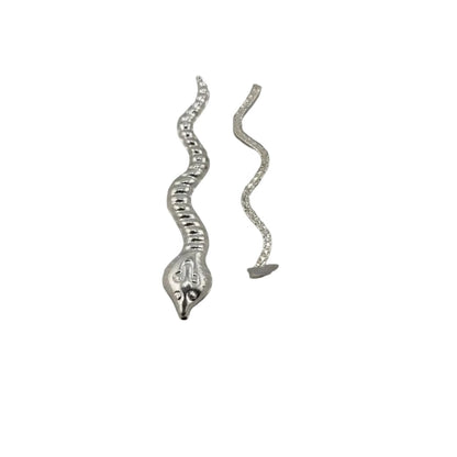 Silver Nag Nagin Snake Set of 2 Handcrafted (2g) - Puja Item
