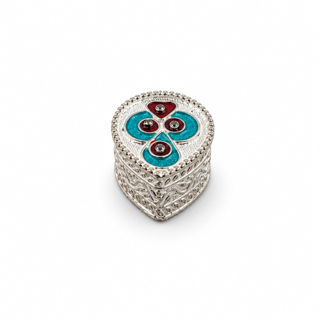 Silver Pear Box Studded Handcrafted (15.42g)