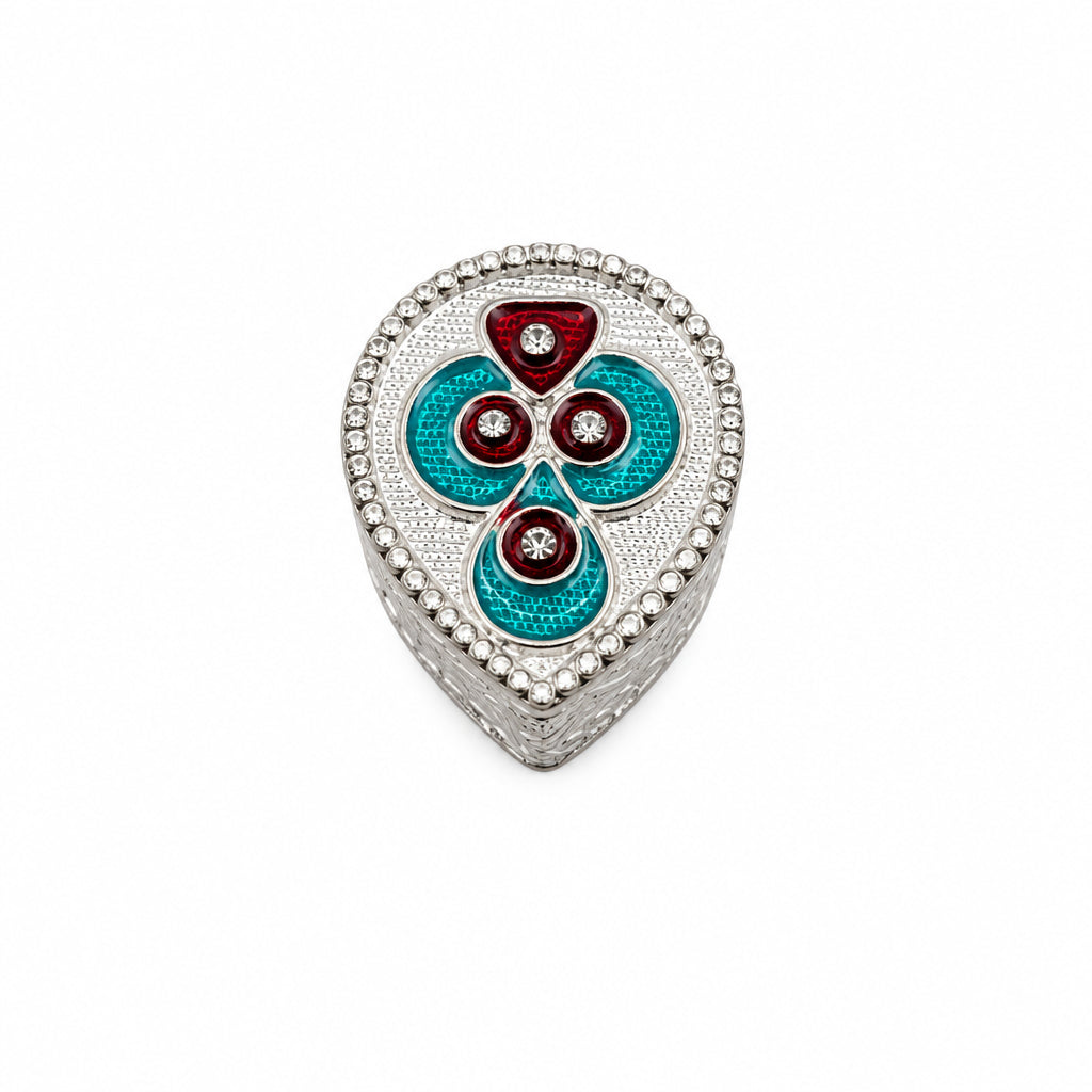 Silver Pear Box Studded Handcrafted (15.42g)