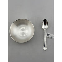 Load image into Gallery viewer, Silver Plate &amp; Spoon Set 45gm – Traditional for Serving