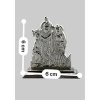 Load image into Gallery viewer, Silver Radha Krishna Idol – Spiritual Radha Krishna Murti for Temple Decor &amp; Festivals
