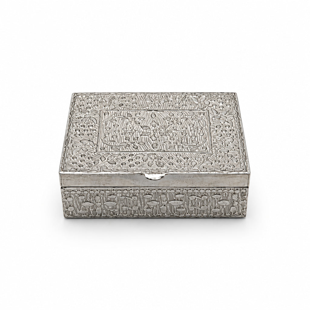 Silver Rectangle Box Engraved Floral Handcrafted (50g)