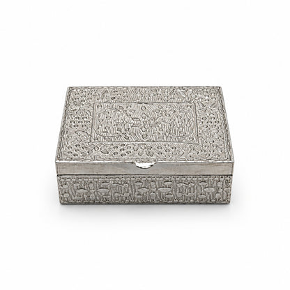 Silver Rectangle Box Engraved Floral Handcrafted (50g)