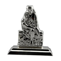 Load image into Gallery viewer, Silver Sai Baba Idol 20gm – Spiritual Sai Baba Murti for Temple Decor &amp; Festivals
