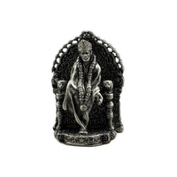 Load image into Gallery viewer, Silver Sai Baba Idol 35gm – Spiritual Sai Baba Murti for Temple Decor &amp; Festivals
