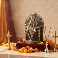 Load image into Gallery viewer, Silver Sai Baba Idol 35gm – Spiritual Sai Baba Murti for Temple Decor &amp; Festivals
