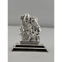 Load image into Gallery viewer, Silver Shiva Family Idol 10gm – Spiritual Shiv Parivar Murti for Home Mandir
