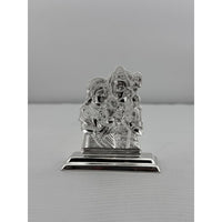 Load image into Gallery viewer, Silver Shiva Family Idol 20gm – Spiritual Shiv Parivar Murti for Home Mandir
