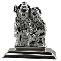 Load image into Gallery viewer, Silver Shiva Family Idol 20gm – Spiritual Shiv Parivar
