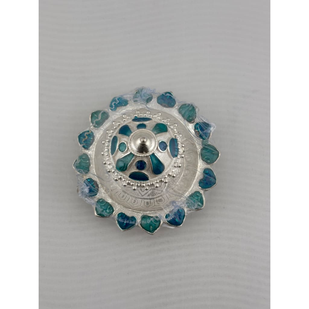 Silver Sindoor Case 33gm – Decorative Kumkum Box for Pooja