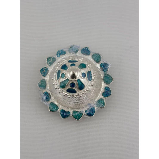 Silver Sindoor Case 33gm – Decorative Kumkum Box for Pooja
