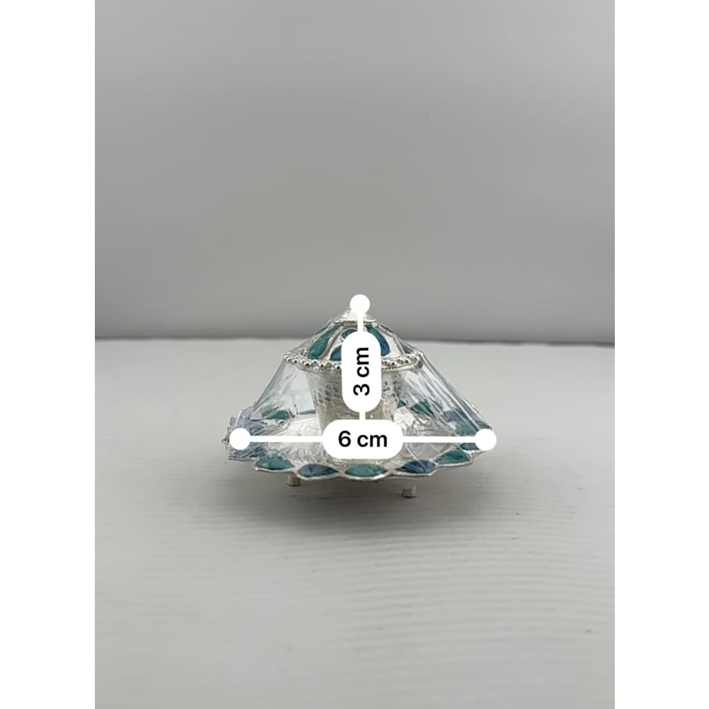 Silver Sindoor Case 33gm – Decorative Kumkum Box for Pooja