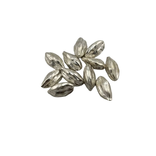 Silver Small Elaichi Cardamom Set of 11 Handcrafted (16g)