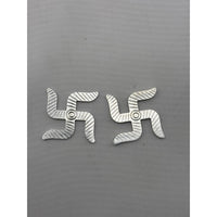 Load image into Gallery viewer, Silver Swastik Set of 2 Pooja Pieces Engraved Handcrafted
