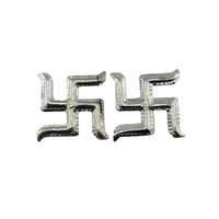Load image into Gallery viewer, Silver Swastik Set of 2 Pooja Pieces Handcrafted (5.20g)
