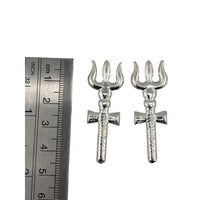 Load image into Gallery viewer, Silver Trishul Pooja Piece Set of 2 (3g) - 999 Pure - Puja

