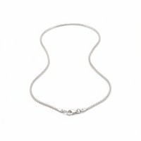 Load image into Gallery viewer, Slim Box Silver Anklet in 925 Sterling Silver | Minimal Square Link Anklet (9 Inch)(14g)
