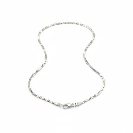 Slim Box Silver Anklet in 925 Sterling | Minimal Square