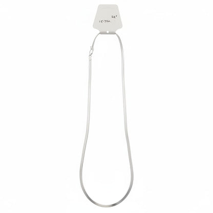 Smooth Flat Link Silver Chain 925 | Medium Profile Necklace