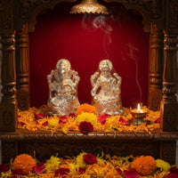 Load image into Gallery viewer, Solid Silver Ganesh Lakshmi Idol 150gm each - Idol
