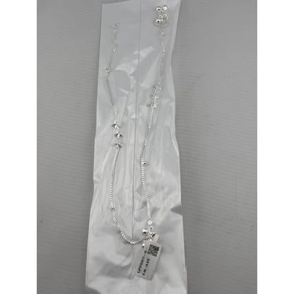 Star Line Minimal Silver Anklet – 99.9% Pure Adjustable