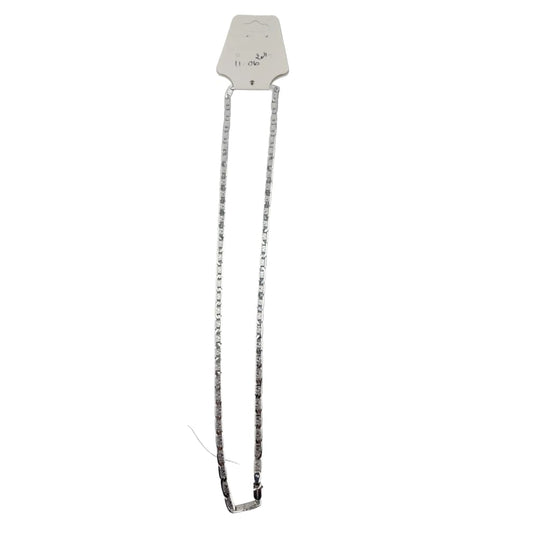 Star Stamped Flat Mariner Silver Chain in 925 Sterling