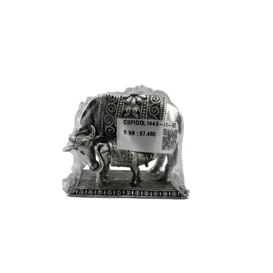 Sterling Silver (92.5% purity) Cow & Calf Idol 50gm –