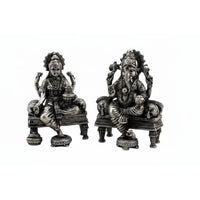 Load image into Gallery viewer, Sterling Silver (92.5% purity)Ganesh Lakshmi Idol 50gm –
