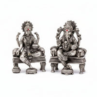 Load image into Gallery viewer, Sterling Silver (92.5% purity)Ganesh Lakshmi Idol 50gm –
