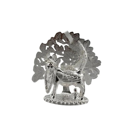 Sterling Silver Kamadhenu Idol 30gm – Sacred Wish-Fulfilling Cow Murti