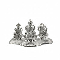 Load image into Gallery viewer, Sterling Silver (92.5% purity) Laxmi Ganesh Saraswati Idol
