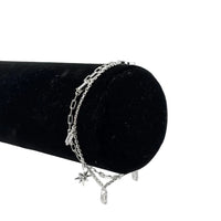 Load image into Gallery viewer, Sterling Silver (92.5% purity) Layered Star Charm Bracelet
