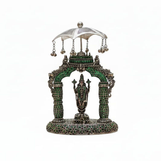 Sterling Silver (92.5% purity) Oxisidised Heavy Balaji Idol
